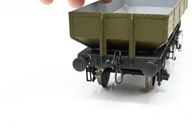 Kit Built Gauge 1 10mm BR Olive Green 25T 'Gannet' Ballast Hopper Wagon No.DB197285 - Unboxed