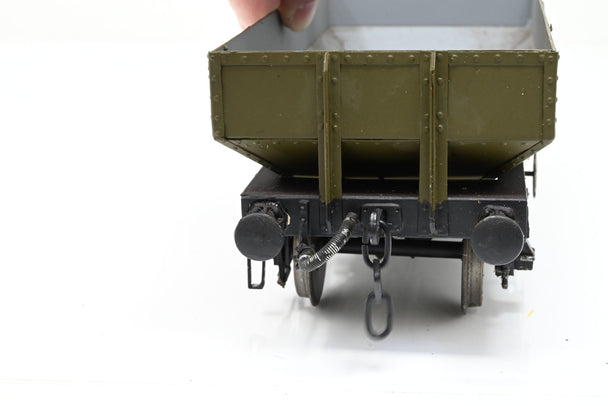 Kit Built Gauge 1 10mm BR Olive Green 25T 'Gannet' Ballast Hopper Wagon No.DB197285 - Unboxed