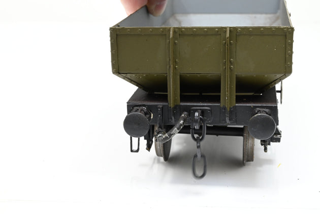 Kit Built Gauge 1 10mm BR Olive Green 25T 'Gannet' Ballast Hopper Wagon No.DB197285 - Unboxed