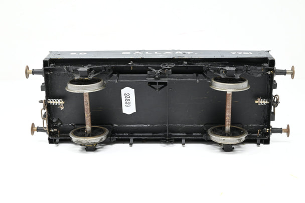 Kit Built Gauge 1 10mm Grey 'S.D' 3-Plank Ballast Wagon w/ Load - Unboxed