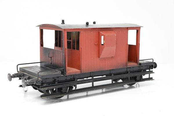 Kit Built Gauge 1 10mm Unlettered Bauxite Brake Van - Unboxed