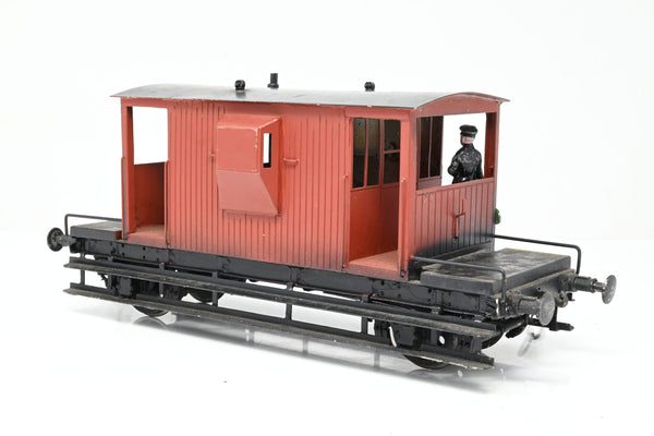 Kit Built Gauge 1 10mm Unlettered Bauxite Brake Van - Unboxed