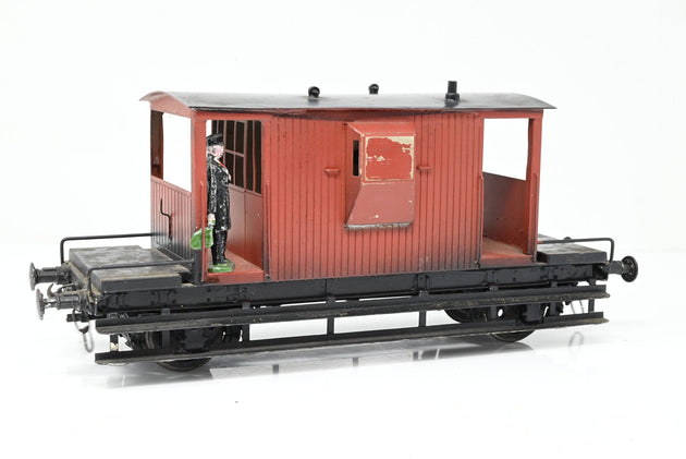 Kit Built Gauge 1 10mm Unlettered Bauxite Brake Van - Unboxed