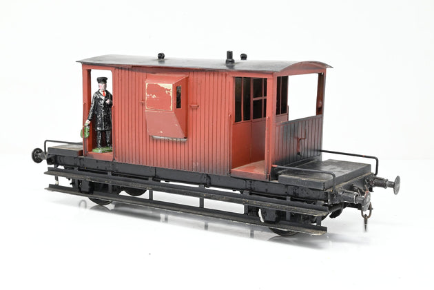 Kit Built Gauge 1 10mm Unlettered Bauxite Brake Van - Unboxed