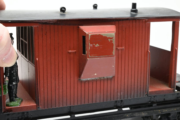 Kit Built Gauge 1 10mm Unlettered Bauxite Brake Van - Unboxed
