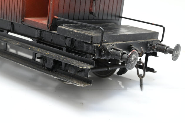 Kit Built Gauge 1 10mm Unlettered Bauxite Brake Van - Unboxed