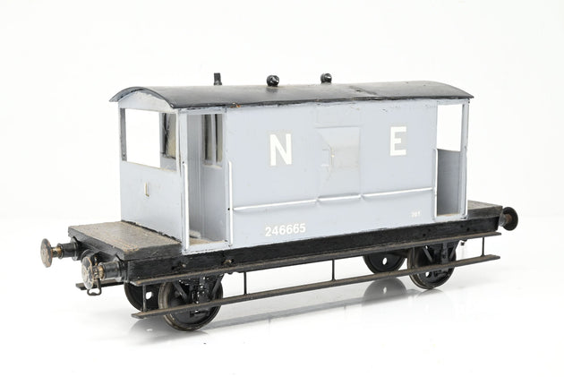 Kit Built Gauge 1 10mm NE Grey 20T Brake Van No.246665 - Unboxed