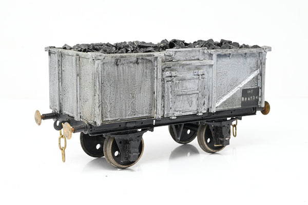Kit Built Gauge 1 10mm BR Grey 16T Side Door Steel Mineral Wagon w/ Load No.B86734 - Unboxed