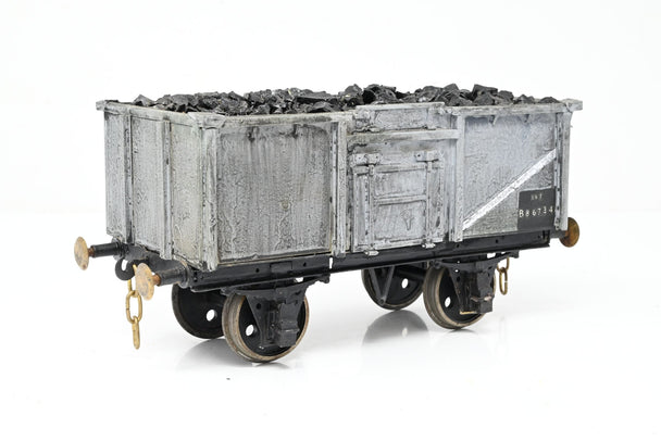 Kit Built Gauge 1 10mm BR Grey 16T Side Door Steel Mineral Wagon w/ Load No.B86734 - Unboxed
