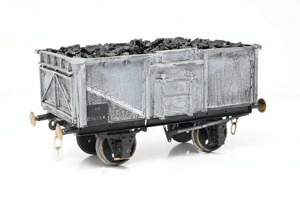 Kit Built Gauge 1 10mm BR Grey 16T Side Door Steel Mineral Wagon w/ Load No.B86734 - Unboxed