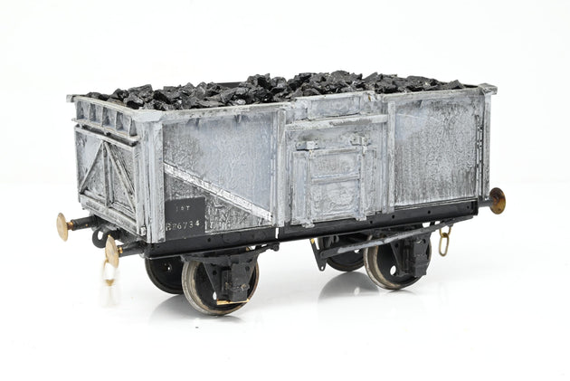 Kit Built Gauge 1 10mm BR Grey 16T Side Door Steel Mineral Wagon w/ Load No.B86734 - Unboxed