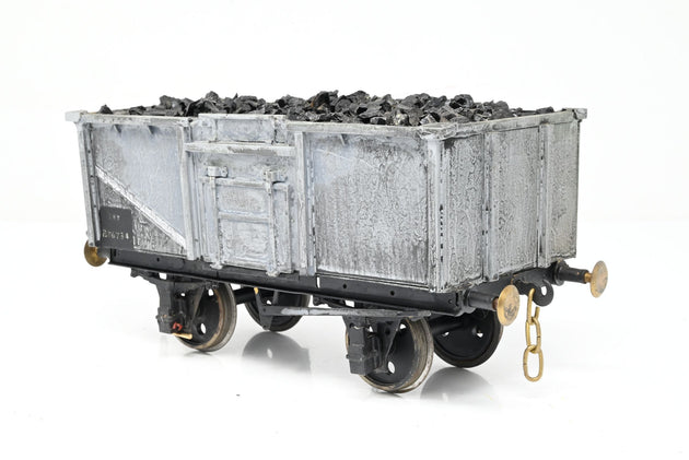 Kit Built Gauge 1 10mm BR Grey 16T Side Door Steel Mineral Wagon w/ Load No.B86734 - Unboxed