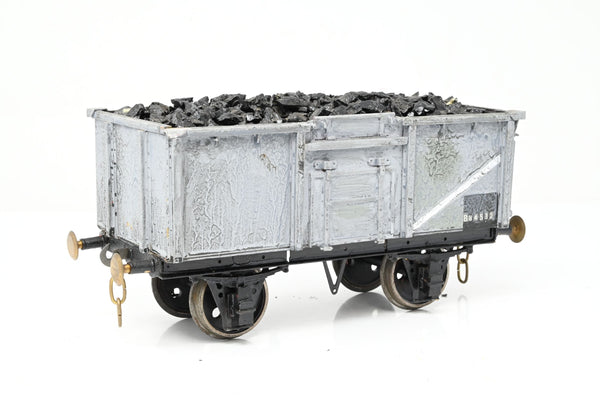 Kit Built Gauge 1 10mm BR Grey 16T Side Door Steel Mineral Wagon w/ Load No.B84532 - Unboxed
