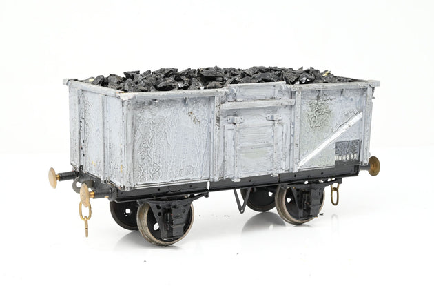 Kit Built Gauge 1 10mm BR Grey 16T Side Door Steel Mineral Wagon w/ Load No.B84532 - Unboxed