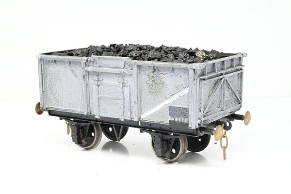 Kit Built Gauge 1 10mm BR Grey 16T Side Door Steel Mineral Wagon w/ Load No.B84532 - Unboxed