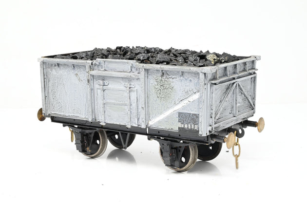 Kit Built Gauge 1 10mm BR Grey 16T Side Door Steel Mineral Wagon w/ Load No.B84532 - Unboxed
