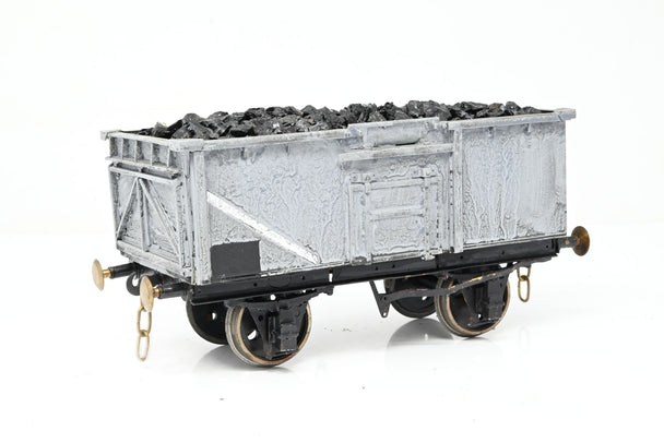 Kit Built Gauge 1 10mm BR Grey 16T Side Door Steel Mineral Wagon w/ Load No.B84532 - Unboxed