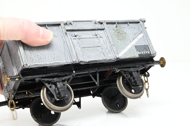 Kit Built Gauge 1 10mm BR Grey 16T Side Door Steel Mineral Wagon w/ Load No.B84532 - Unboxed