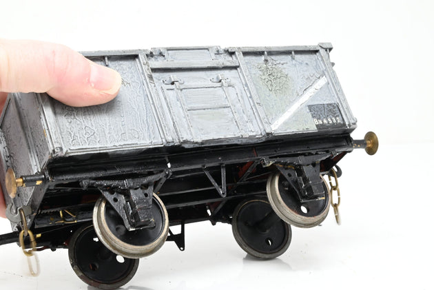 Kit Built Gauge 1 10mm BR Grey 16T Side Door Steel Mineral Wagon w/ Load No.B84532 - Unboxed