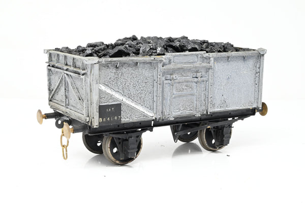 Kit Built Gauge 1 10mm BR Grey 16T Side Door Steel Mineral Wagon w/ Load No.B84197 - Unboxed