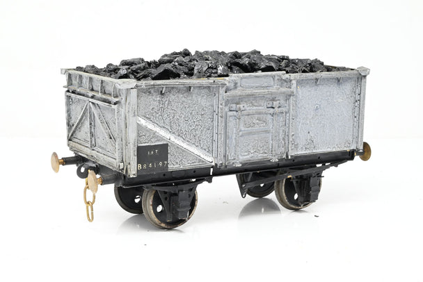 Kit Built Gauge 1 10mm BR Grey 16T Side Door Steel Mineral Wagon w/ Load No.B84197 - Unboxed