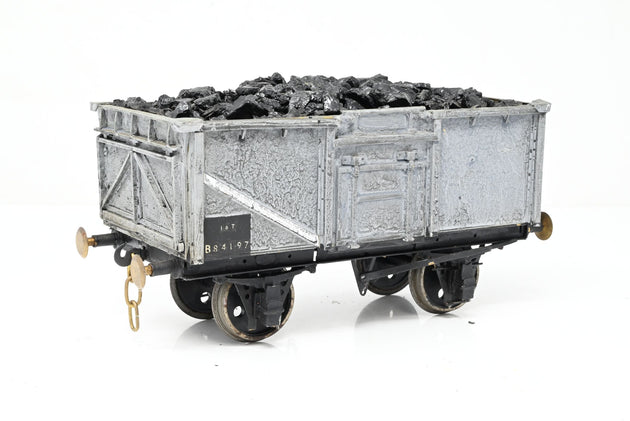 Kit Built Gauge 1 10mm BR Grey 16T Side Door Steel Mineral Wagon w/ Load No.B84197 - Unboxed