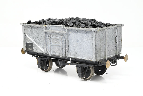 Kit Built Gauge 1 10mm BR Grey 16T Side Door Steel Mineral Wagon w/ Load No.B84197 - Unboxed