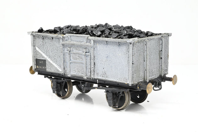 Kit Built Gauge 1 10mm BR Grey 16T Side Door Steel Mineral Wagon w/ Load No.B84197 - Unboxed