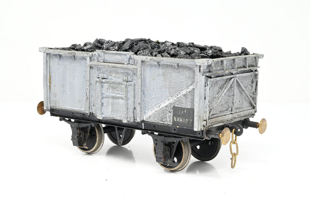 Kit Built Gauge 1 10mm BR Grey 16T Side Door Steel Mineral Wagon w/ Load No.B84197 - Unboxed