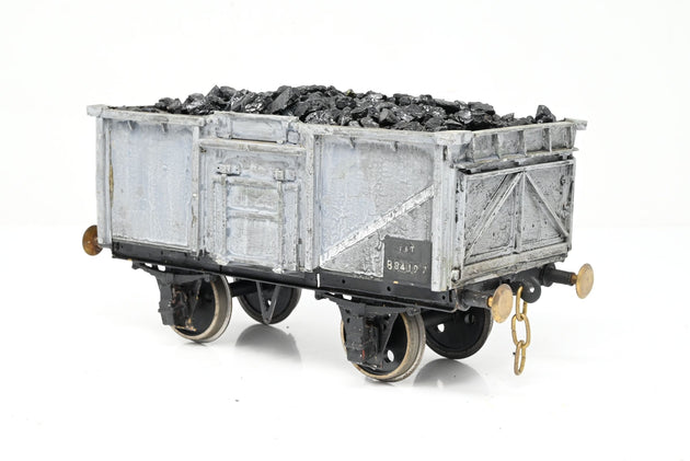 Kit Built Gauge 1 10mm BR Grey 16T Side Door Steel Mineral Wagon w/ Load No.B84197 - Unboxed