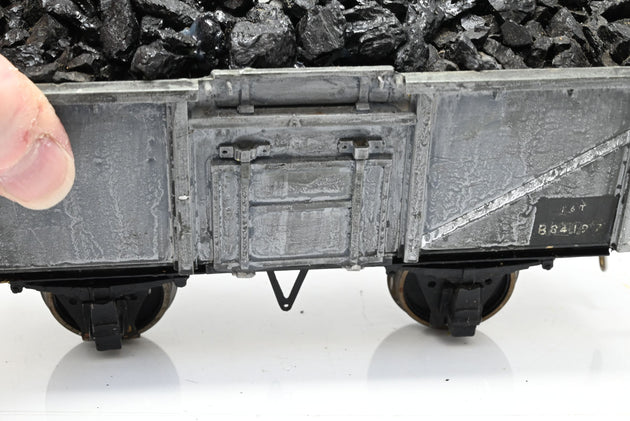 Kit Built Gauge 1 10mm BR Grey 16T Side Door Steel Mineral Wagon w/ Load No.B84197 - Unboxed