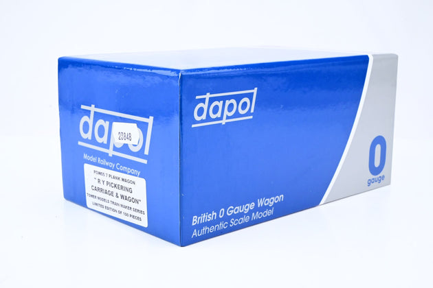 Dapol O Gauge POW05 'R Y Pickering Carriage & Wagon Builders'  7-Plank Open Wagon - Limited Edition, Weathered, Boxed