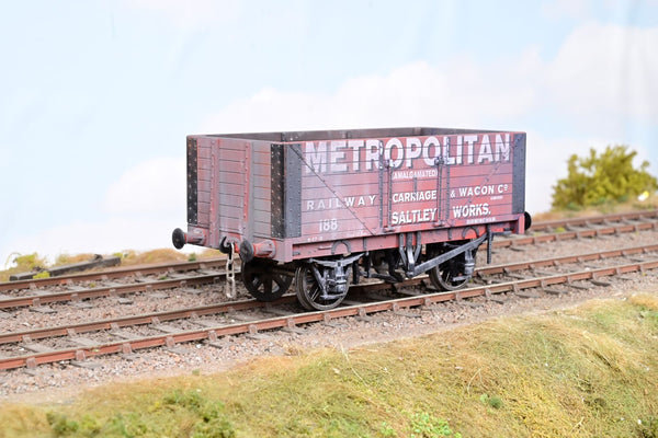 Dapol O Gauge POW06 'Metropolitan Railway Carriage & Wagon Co.' 7-Plank Open Wagon - Limited Edition, Weathered, Boxed