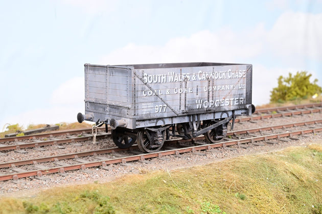 Dapol O Gauge POW09 'South Wales & Cannock' 7-Plank Open Wagon - Limited Edition, Weathered, Boxed