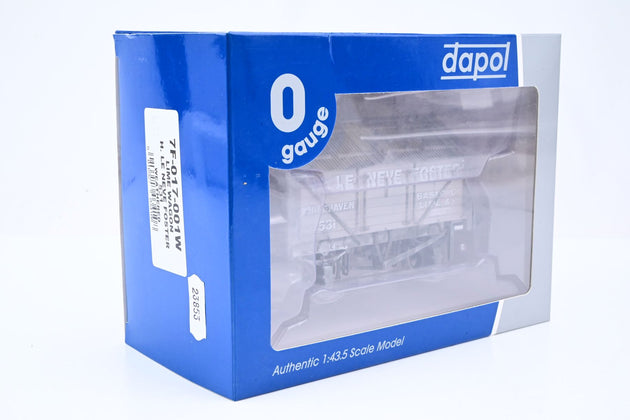 Dapol O Gauge 7F-017-001W 'H. Le Neve Foster' Lime Wagon No.531 - Factory Weathered, Boxed