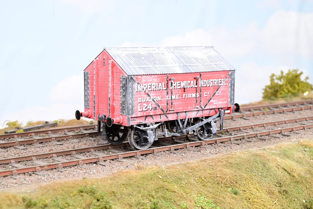 Dapol O Gauge 7F-017-005 'ICI' Lime Wagon No.L24 - Weathered, Boxed