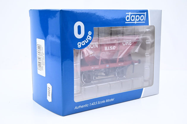 Dapol O Gauge 7F-033-006 'Iron Ore BISC' Red Oxide 24T Steel Hopper Wagon No.279 - Boxed