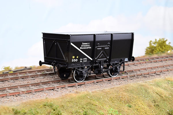 Dpol O Gauge 7F-041-006 'Tarmac' Black 14T Slope Sided Mineral Wagon No.550 - Boxed