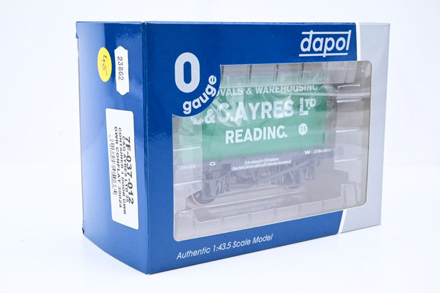 Dapol O Gauge 7F-037-012 GWR Black Conflat Wagon w/ 'C&G Ayres Ltd' Container No.39024 - Boxed