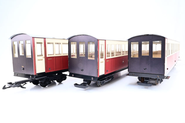 Stuart Models G Gauge Rake of 3 Welsh Highland Railway Coaches - Unboxed