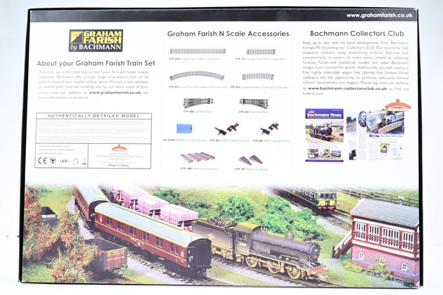 Graham Farish N Gauge 370-070 'Cornish Riviera Express' Train Set w/ Class 42 No.D829 'Magpie' + 2 Coaches - DCC Fitted, Boxed