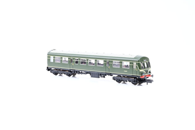 Graham Farish N Gauge 371-508 BR Green w/ Speed Whiskers Class 101 2-Car DMU No.E51221 & E56379 - DCC Sound, Boxed
