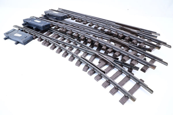 LGB G Gauge Set of 3 16050 Right-hand Electric Points R3 22.5-Deg - Used Outdoors