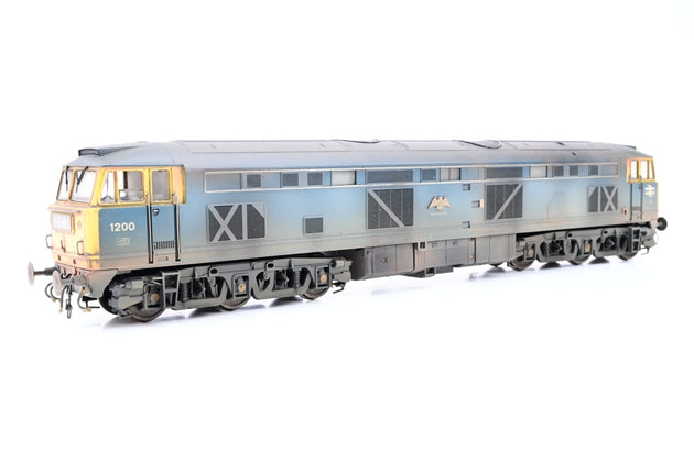 Heljan OO Gauge 5312 BR Blue Class 53 No.D1200 'Falcon' - Weathered, Aftermarket Box