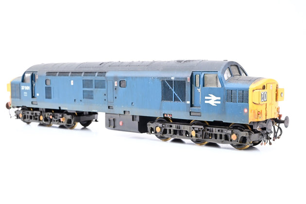 Lima OO Gauge BR Blue Class 37 No.37001 - Renumbered, Weathered, Aftermarket Box