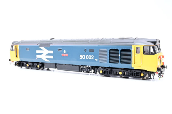 Hornby OO Gauge BR Blue Large Logo Class 50 No.50002 'Superb' - Weathered, Aftermarket Box