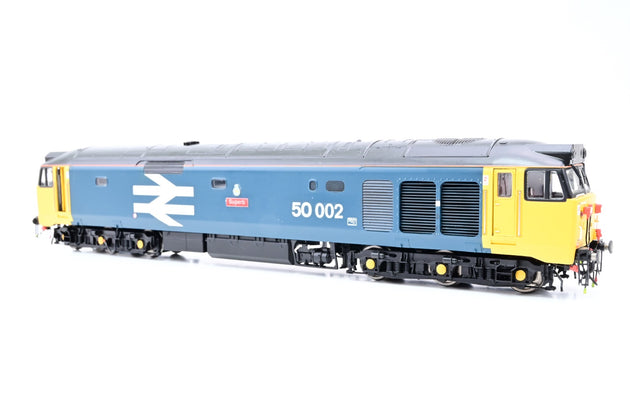 Hornby OO Gauge BR Blue Large Logo Class 50 No.50002 'Superb' - Weathered, Aftermarket Box