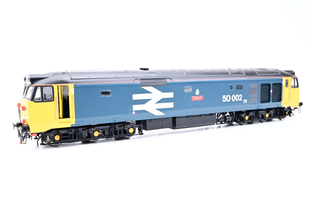 Hornby OO Gauge BR Blue Large Logo Class 50 No.50002 'Superb' - Weathered, Aftermarket Box