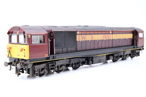 Heljan OO Gauge EWS Maroon & Gold Class 58 No.58033 - Repaint, Weathered, Aftermarket Box