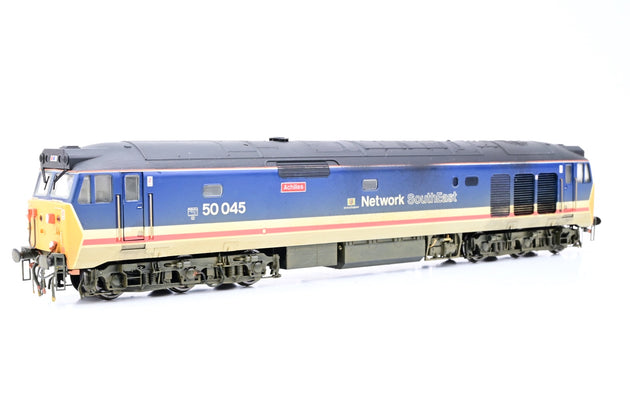 Hornby OO Gauge R2350 Network SouthEast Class 50 No.50045 'Achilles' - Weathered, Aftermarket Box